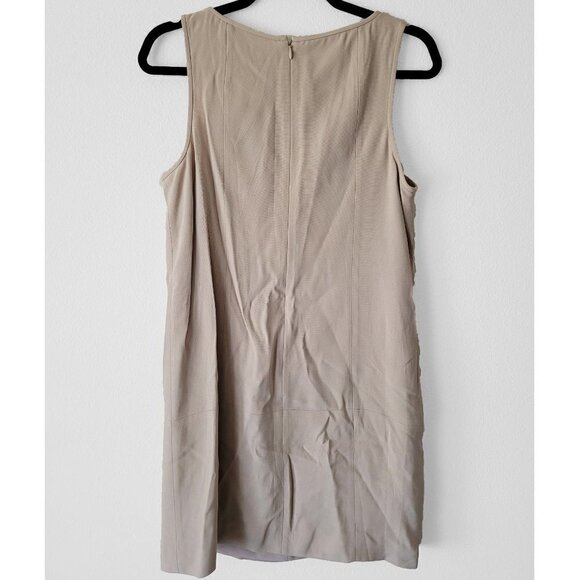 NWOT Tibi Iona Tan Yellow Beaded Shift Sleeveless Mini Dress - Picture 6 of 11